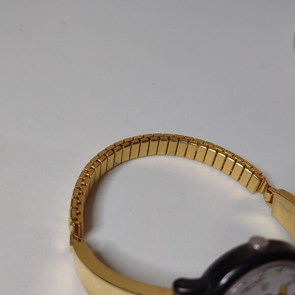 Mickey Mouse Lorus Watch With 6 Inch Gold Tone Stretch Band - Picture 9 of 14